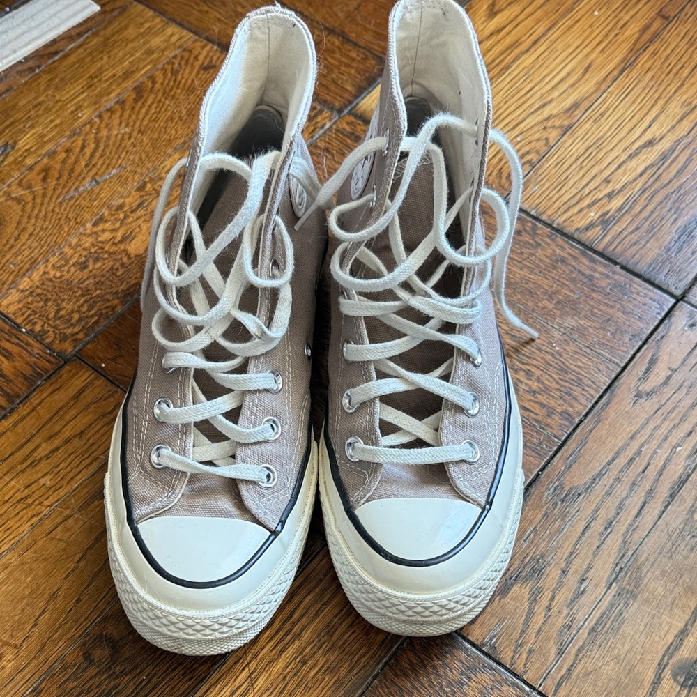 Converse Taupe High-Top Sneakers size 7.5